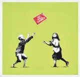 No Ball Games (Green) by Banksy, 2009, Screenprint in colors, on wove paper, with full margins, sold Apr 2021
