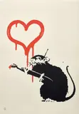 Love Rat by Banksy, 2004, Screenprint in colors, on wove paper, with full margins, sold Apr 2021