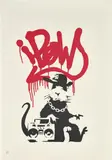 Gangsta Rat by Banksy, 2004, Screenprint in colors, on wove paper, with full margins, sold Apr 2021