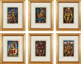Georges Rouault, Cirque de l’étoile filante (Shooting Star Circus): six plates (C. & R. 244; 246-8; 250; 252), 1934-38, Six etchings with aquatint and drypoint in colors, on laid Montval paper, with full margins