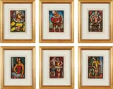 Georges Rouault, Cirque de l'étoile filante (Shooting Star Circus): six plates (C. & R. 242-3; 249; 251; 254-5), 1934-38, Six etchings with aquatint and drypoint in colors, on laid Montval paper, with full margins