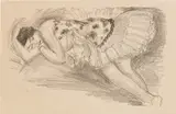 Danseuse endormie au divan (Sleeping Ballerina), from Dix Danseuses (Ten Dancers) (D. 485) by Henri Matisse, 1927, Lithograph, on smooth wove paper, with wide margins, sold Apr 2021