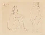 Pablo Picasso, Deux femmes (Two Women) (Bl. 1203, Ba. 1188), 1965, Drypoint, on Richard de Bas paper, with full margins