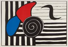 Helices (Propellers) (M. 39) by Alexander Calder, 1969, Lithograph in colors, on chiffon de Mandeure paper, the full sheet, sold Apr 2021