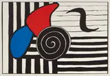 Helices (Propellers) (M. 39) by Alexander Calder, 1969, Lithograph in colors, on chiffon de Mandeure paper, the full sheet, sold Apr 2021
