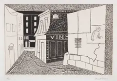 Rue des Rats (C. & M. 5) by Stuart Davis, 1928-29, Lithograph, with Chine collé to wove paper, with full margins, sold Apr 2021