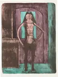Mujer con Mallas Negras (Woman with Black Stockings), from Mujeres (Women) (P. 111) by Rufino Tamayo, 1969, Lithograph in colors, on Rives BFK paper, with full margins, sold Apr 2021