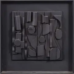 Symphony Three by Louise Nevelson, 1974, Polyester resin sculpture relief,, sold Apr 2021
