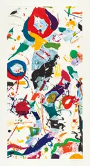 Untitled (SFE-079) by Sam Francis, 1991, Etching in colors, on Rives BFK paper, with full margins, sold Apr 2021
