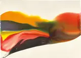 Phenomenon Jade Pass by Paul Jenkins, 1975, Watercolor painting, on Arches watercolor paper, sold Apr 2021
