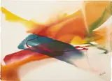 Untitled by Paul Jenkins, 1964, Watercolor painting, on Arches watercolor paper, sold Apr 2021