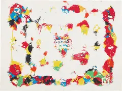 Untitled (SF-88s) by Sam Francis, 1973, Monotype in colors, on Arches paper, the full sheet, sold Apr 2021