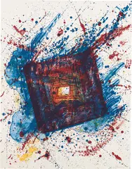 Falling Star, from Eight Lithographs to Benefit the Foundation for Contemporary Performance Arts, Inc. (SF-336) (G. 953, L. L249) by Sam Francis, 1981, Lithograph in colors, on Arches paper, the full sheet, sold Apr 2021