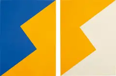 Leon Polk Smith, Untitled (Tamarind J); and Untitled (Tamarind K) (T. 2460; 2460A), 1968, Two lithographs in colors, on German Etching paper, the full sheets