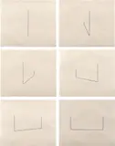 Fred Sandback, Untitled (J. 22-27), 1976, The complete set of six lithographs in colors, on handmade paper, with full margins