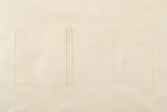 Fred Sandback, Untitled (J. 110), 1984, Lithograph in gray-green, yellow, and blue, on Japanese paper, with full margins
