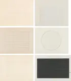 Porfirio DiDonna, (Untitled) six drawings on paper, 1973-1975, Six drawings in graphite and colored inks on various wove papers