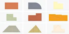 Robert Mangold, Multiple Panel Paintings 1973-1976, Edition B (S. 12.01-12.09B, S. & S. 1977.02), 1988, The complete set of nine screenprints in colors, on Fabriano paper, with full margins, with title page, all contained in the original plastic holder, the sheets loose (as issued)
