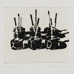 Wayne Thiebaud, Candy Apples, 1964, Aquatint, on handmade Rives paper, with full margins