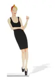 Alex Katz, Black Dress (Oona), 2018, Cutout from shaped powder-coated aluminum, printed the same on each side with UV cured archival inks, clear coated, and mounted to 1/4 inch stainless steel base, with accompanying original foam lined cardboard box
