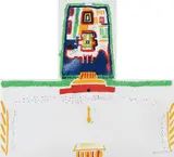 David Hockney, Red Square and the Forbidden City, from China Diary (M.C.A.T. 254), 1982, Lithograph in colors, on Somerset paper, the full sheet folded three times to form four panels (as issued), with accompanying book and text by Stephen Spender, contained in the original red paper folio, all contained in the original heavy card slipcase
