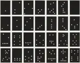 Donald Sultan, Dominoes Portfolio, 1990, The complete set of 28 aquatints, on Twinrocker paper, with full margins, all contained in the original dark gray portfolio