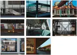 Richard Estes, Urban Landscapes No. 3 (A. pp. 121-3), 1981, The complete set of eight screenprints in colors, on Fabriano Cottone paper, with full margins, with colophon, the sheets loose (as issued), all contained in the original olive green cloth-covered portfolio
