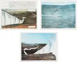 Running Fence, Sonoma and Marin Counties, California 1972-76, from Sequences (S. 178-80) by Christo & Jeanne-Claude, 1998, The complete set of one lithograph in colors with collage, on Fabriano paper and two heliogravures in colors, on Rives B, sold Apr 2021