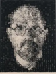 Chuck Close, Self Portrait, 1999, Relief etching, on Okawara paper, the full sheet