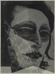David Noonan, Untitled, 2015, Screenprint, on folded and collaged wove paper (as issued), the full sheet