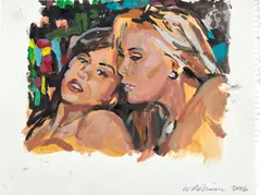 Walter Robinson, [Untitled], 2006, Acrylic painting on sketchbook paper