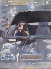 Drive with a Night Dog by Aya Takano, 2006, Offset lithograph in colors, on smooth wove paper, the full sheet, sold Apr 2021