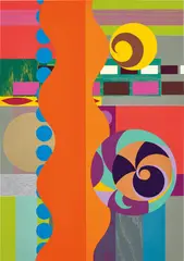 Beatriz Milhazes, Piquenique (Picnic), 2010, Woodcut and screenprint in colors, on wove paper, the full sheet