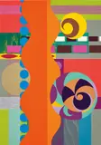 Beatriz Milhazes, Piquenique (Picnic), 2010, Woodcut and screenprint in colors, on wove paper, the full sheet