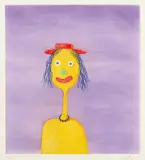 George Condo, Clown, 1989, Etching and aquatint in colors, on Hahnemühle paper, with margins