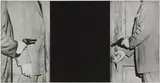 John Baldessari, Large Door, from Hegel's Cellar (S. 1986.01H, H. 28), 1986, Photogravure and aquatint, on Rives BFK paper, folded (as issued), the full sheet