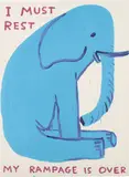 David Shrigley, My Rampage Is Over, 2019, Screenprint in colors, on Somerset paper, the full sheet