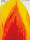 David Shrigley, Untitled (Thank You for Burning), 2019, Screenprint in colors, on Someset paper, the full sheet