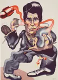 Peter Saul, Politics (L. P. p. 168, pl. 71), 1985, Lithograph in colors, on Rives BFK paper, the full sheet