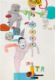 Christian Schumann, Astro T.R., 1992, Acrylic and graphite on two sheets of wove paper fixed together (as issued)