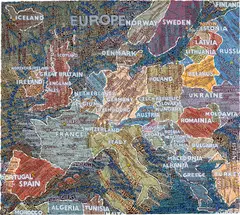 Europe by Paula Scher, 2009, Screenprint in colors, on Lana paper, the full sheet, sold Apr 2021