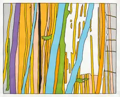 Francis Ruyter, Count the Hours, 2012, Woodcut in colors, on Japan paper, with full margins