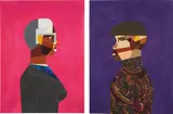 Derrick Adams, Interior Life (Woman); and Interior Life (Man), 2019, Two archival pigment prints, on smooth wove paper, the full sheets