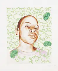 Kehinde Wiley, Kid Ike, 2006, Pigment print in colors, on Somerset paper, with full margins