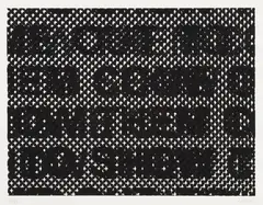 Detail by Glenn Ligon, 2014, Screenprint, on Coventry Rag paper, with full margins, sold Apr 2021