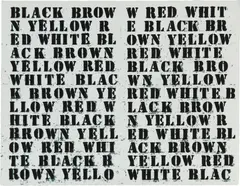 Glenn Ligon, Untitled (Chanterelle Menu), 1991, Screenprint, on wove paper, the full sheet
