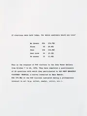 Hans Haacke, Untitled, from The New York Collection for Stockholm, 1973, Screenprint, on wove paper, with full margins, contained within the original wove paper folio with screenprinted artist's name
