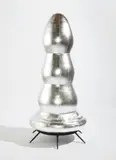 Paul McCarthy, Brancusi Tree (Silver), 2007, Self-inflatable Mylar fabric multiple with integrated fan, contained in original custom Mylar fabric carrier bag