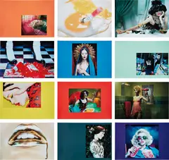 Miles Aldridge, Carousel, 2013, The complete set of 32 lithographs with screenprint, on Hello Gloss paper, the full sheets, all contained in the original cloth-covered portfolio