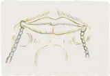 Kiki Smith, Untitled (Lips), 1994, Ink drawing on wove paper